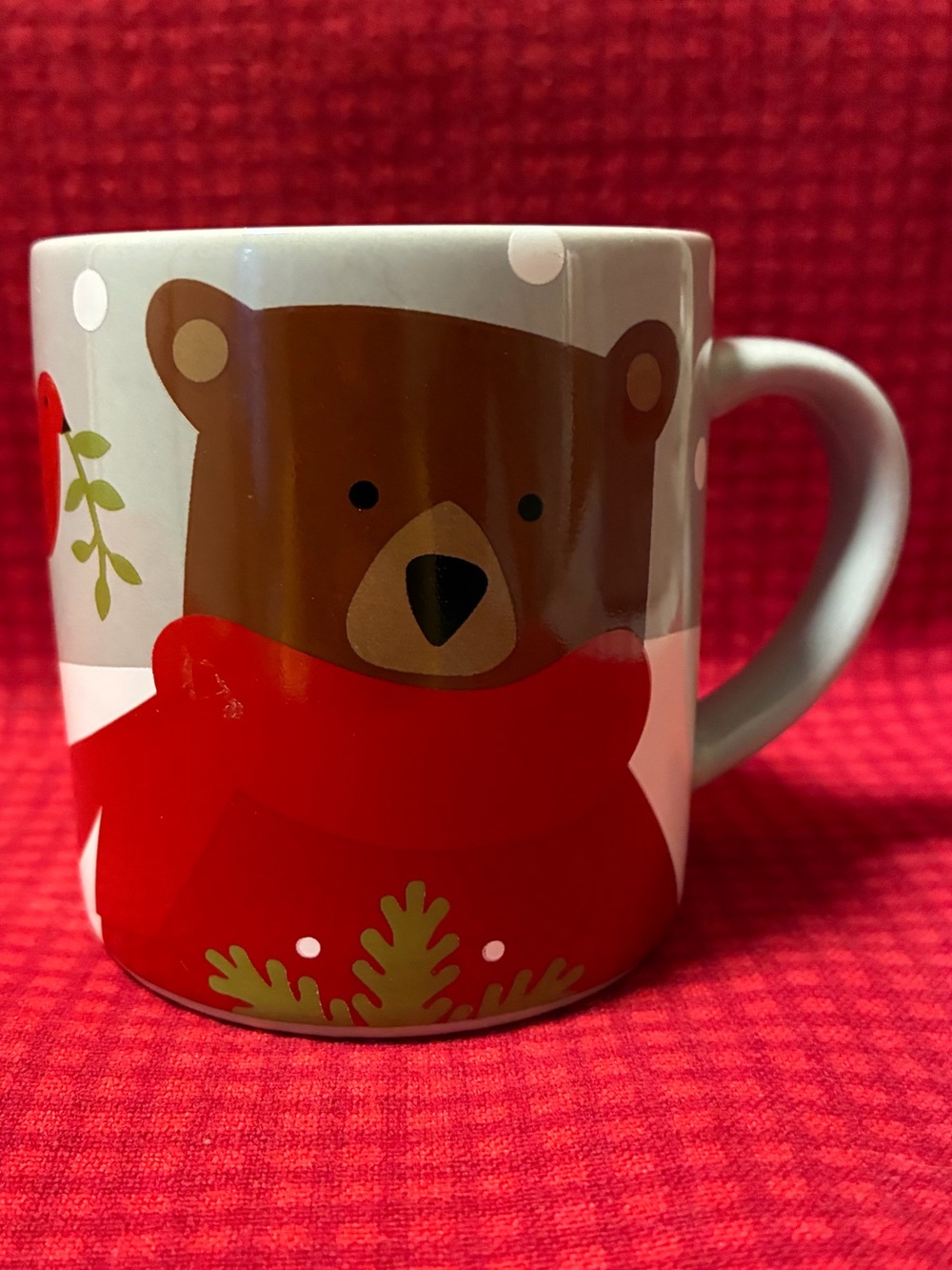 Crate & Barrel Winter Christmas Bear Small Mug by Joan Anderson 2018